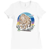 polygon bear graphic Ladies Fitted T-Shirt