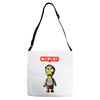 nobody likes him Adjustable Strap Totes