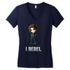 i rebel Women's V-Neck T-Shirt