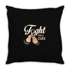 Fight For a Cure Uterine Cancer Awareness Throw Pillow