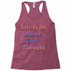 life is all Racerback Tank