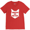 meow or never V-Neck Tee