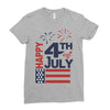 happy 4th of july Ladies Fitted T-Shirt