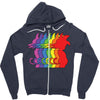 Goku Rainbow Zipper Hoodie