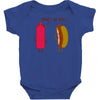 what up dog ketchup hot dog Baby Bodysuit