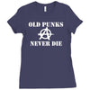 old punk rock Ladies Fitted T-Shirt