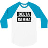 Delta Gamma Black 3/4 Sleeve Shirt