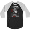 I Wear Grey For My Uncle (Brain Cancer Awareness) 3/4 Sleeve Shirt