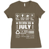 Born In July Ladies Fitted T-Shirt