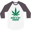 Support Liver Cancer Awareness With A Emerald Cannabis Leaf 3/4 Sleeve Shirt