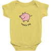 happy pig Baby Bodysuit
