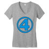 number 4 Women's V-Neck T-Shirt