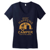 what happens in camper Women's V-Neck T-Shirt