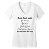 And God Said... Cool Tshirts Women's V-Neck T-Shirt