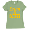 drum n bass birthday music Ladies Fitted T-Shirt