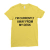 im currently away Ladies Fitted T-Shirt