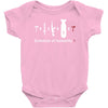 funny darwin evolution of humanity military army warfare Baby Onesie
