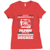 Never Underestimate A Papaw With An Engineer Degree Ladies Fitted T-Shirt