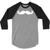 mustache sticker decal vinyl 3/4 Sleeve Shirt