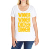 Winner Winner Chicken Dinner Ladies Curvy T-Shirt