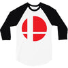 smash bros tribute unisex vinyl 3/4 Sleeve Shirt