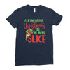 pizza christmas humor Ladies Fitted T-Shirt