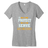 to protect and serve the rich Women's V-Neck T-Shirt