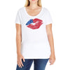 4th of July Lip Ladies Curvy T-Shirt