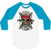 pirate zombie skull 3/4 Sleeve Shirt