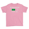 low battery introvert pun humor Youth Tee