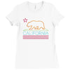 neon sign california republic flag bear Ladies Fitted T-Shirt