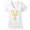 nightmare before coffee Women's V-Neck T-Shirt