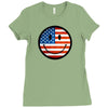 patriotic smiley face Ladies Fitted T-Shirt