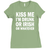 kiss me i'm drunk or irish Ladies Fitted T-Shirt