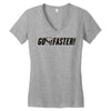 go faster Women's V-Neck T-Shirt