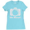oh shoot camera Ladies Fitted T-Shirt