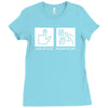 push button receive bacon Ladies Fitted T-Shirt