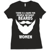 funny beards Ladies Fitted T-Shirt