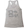 now or later Racerback Tank