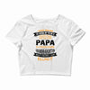 Super Cool Papa Of A Freaking Awesome Granddaughter Crop Top