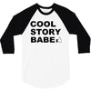 cool story bro t shirt small funny awesome meme nerdy geeky humor frat 3/4 Sleeve Shirt