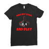 gaming hold and play Ladies Fitted T-Shirt