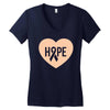 Hope With Heart Women's V-Neck T-Shirt