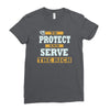 to protect and serve the rich Ladies Fitted T-Shirt