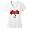 Little of Dragon Women's V-Neck T-Shirt