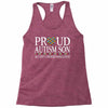 proud autism son Racerback Tank