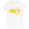 touchdown teddy Ladies Fitted T-Shirt