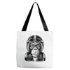 monkey in the motorcycle Tote Bags