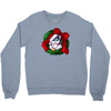 christmas wreath bluebie bust by bluekazenate Crewneck Sweatshirt