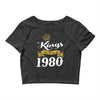 kings are born in 1980 Crop Top